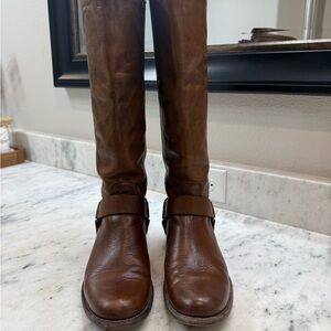 Frye Cognac Leather Knee-High Boots